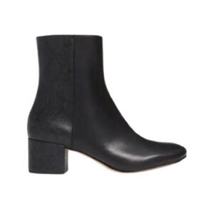 Donald Pliner Women’s Cindee M070 Black Leather with a Panther Print Ankle Boots